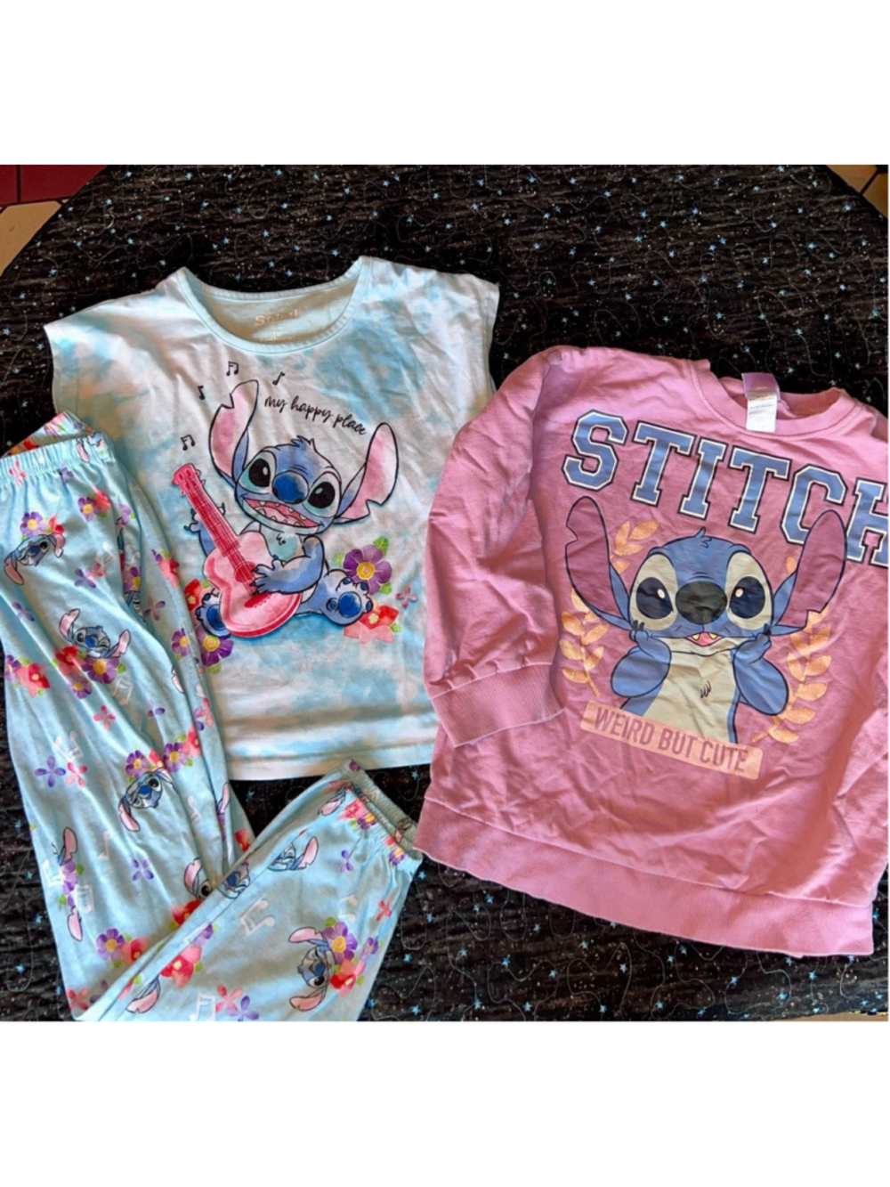 Girls Disney Lilo & Stitch PJ and Sweatshirt Bundle